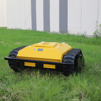 Tondeuse à gazon sur chenilles adaptative au terrain avec batterie au lithium fer phosphate de 550 mm pour la tonte de l'herbe