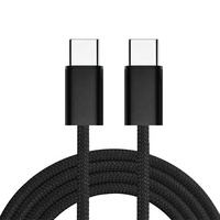 Câble de charge rapide USB-C Type-C PD 60W de haute qualité en nylon de couleur macaron, conducteur en cuivre pur, 1M 2M pour iPhone 16/15