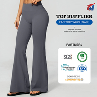 Pantalons de yoga évasés pour femmes de haute qualité avec logo personnalisé imprimé, leggings de sport pour femmes, vêtements de sport pour la salle de sport, leggings de yoga, vêtements de sport