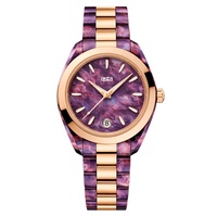Asta Montre Quartz Femme Acétate Ronde Boucle Papillon Large Choix Business Cadeau Marché UE