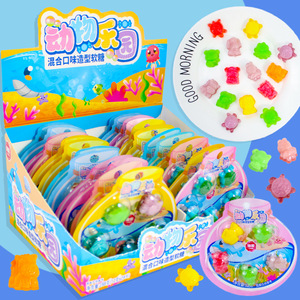 Animal Paradise Mixed Fruit Flavored Gummy Candy Supermercado Venta al por mayor Niños Fun Fruity Taste <span class=keywords><strong>Exploding</strong></span> Shapes Botella - Product Image 1