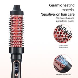 Brosse ronde chauffante ODM/OEM avec écran LCD, vente directe d'usine, brosse thermique multifonctionnelle, peigne à boucler infrarouge pour femmes - Product Image 5