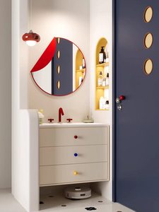 Conjunto de Muebles de <span class=keywords><strong>Baño</strong></span> Color Crema con Lavabo, Fregadero y Mueble para Lavamanos - Product Image 2