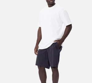 T-shirt Homme Streetwear en Gros 100% Coton Oversize Col Côtelé Épais Épaules Tombantes Personnalisé Effet Vieilli Blanc pour Hommes - Product Image 1
