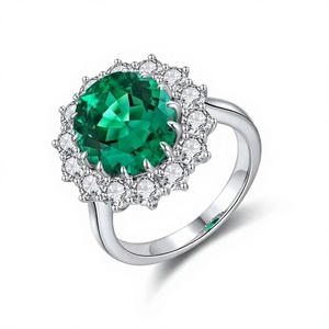 Trending high quality Oval cut <b>green</b> <b>Ring</b> 925 Silver Women's Gemstone Engagement Jewelry <b>rings</b> for women's - Product Image 1