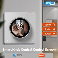 Panneau de Commande Central Intelligent Tuya Android WiFi 3 Relais 4 Touches Écran IPS Bouton & Tactile Télécommande Système Maison Intelligente