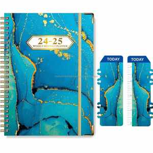 2024 Luxury Spiral Planner Hardcover Leather/PP A5 Office Notebook Journals Agenda <b>Diary</b> <b>Custom</b> Logo Notepad for Teachers - Product Image 5
