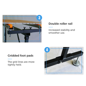 Cadre de convoyeur à rouleaux en caoutchouc à double rangée <span class=keywords><strong>Support</strong></span> de <span class=keywords><strong>scie</strong></span> à table coulissante en acier inoxydable - Product Image 6
