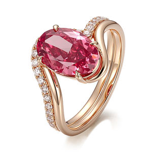 Anillos de joyería de moda de oro amarillo de 18K, 14K y 10K con diamantes cultivados en laboratorio DEF VVS, anillos personalizados hechos a mano, anillos de boda de oro para mujer - Product Image 1