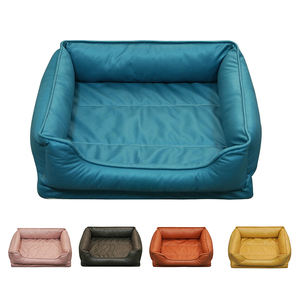 Cama para Perros Lavable a Máquina, Cama Extra Resistente con Laterales Reforzados, Tejidos Vintage de Cuero Sintético, Camas para Perros - Product Image 3