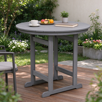 Table de bar de jardin Uplion Morden de forme ronde en plastique HIPS pour l'extérieur, idéale pour la terrasse, la plage ou l'appartement