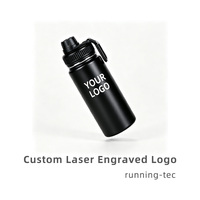 Bouteille d'eau sport isotherme en acier inoxydable 304, écologique, durable, anti-fuite, avec logo gravé au laser personnalisé