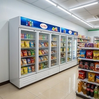 Réfrigérateur Commercial à Double Ventilation, Sans Givre, Vitrine Verticale pour Boissons, Présentoir à Bière Personnalisable, Vente en Gros