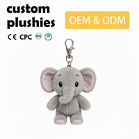 Porte-clés mini-ours en peluche personnalisé, breloque de sac en peluche douce avec fermoir métallique, cadeau promotionnel avec logo OEM