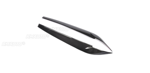 Pour BMW X5 F15 X6 F16 2014-2018, cache-phare avant, garniture en fibre de carbone noire brillante, autocollant - Product Image 5