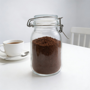 Bocal en verre hermétique de cuisine en gros avec fermoir métallique pour le stockage de fruits en <span class=keywords><strong>conserve</strong></span>, miel, cornichons, chocolat - Product Image 1