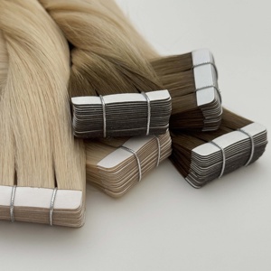 Extensiones de Cabello Humano Virgen con Cinta Adhesiva, Cabello Liso Europeo 100% Natural para Salón, Postizo de Cabello Humano Más Vendido 2025 - Product Image 4