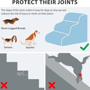 Escalera plegable para mascotas de 5 niveles con túnel antideslizante Escalón alto sólido para perros para interiores, escaleras combinadas para mascotas, 2 escalones, 3 escalones - Product Image 4