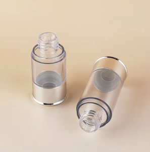 Flacon pompe airless de luxe 15ml 30ml 50ml avec capuchon parapluie, contenant cosmétique sous vide pour fond de teint, sérum, lotion, capuchon argenté - Product Image 4