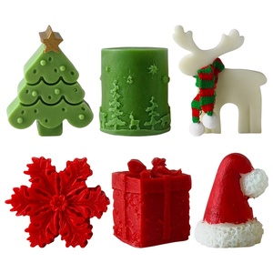 Easy Release Soap <b>Molds</b> Silicone Candle <b>Molds</b> Tree/Gingerman / Reindeer Handmade Candle Silicone Christmas Candle Making <b>Molds</b> - Product Image 3