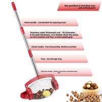 Hot-Selling Inverted Nut Collector Noyer Picker Chestnut Golf Ball Retriever Tool Side-Inverted Nut Collector Walnut Golf