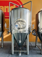 Cuve de Fermentation Conique en Acier Inoxydable 500L Unitank Équipement de Brassage de Bière Artisanale FV