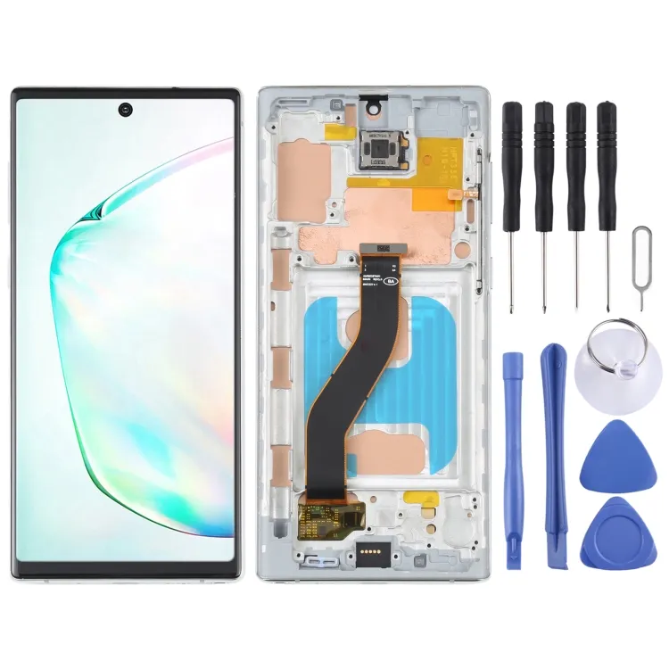 सैमसंग गैलेक्सी के लिए OLED एलसीडी स्क्रीन Note10 SM-N970 Digitizer पूर्ण विधानसभा के साथ फ्रेम एलसीडी प्रदर्शित करता है