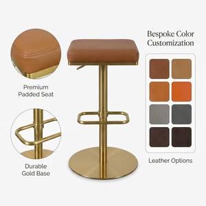 Tabouret de bar <span class=keywords><strong>pivotant</strong></span> réglable en hauteur en acier inoxydable pour usage commercial, design personnalisé, pour îlot de cuisine - Product Image 3