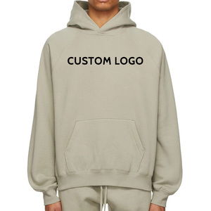 Sweat-shirt à capuche ample en coton à manches raglan, couleur unie, avec logo personnalisé, pour la personnalisation de marque et la vente en gros - Product Image 1