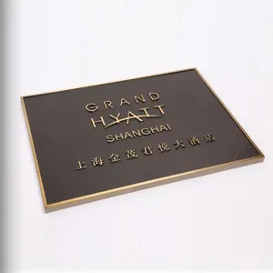 Hersteller Custom Geätzte/Gravierte Plaketten Relief Bronze Adress schilder Wandbehänge Plaketten Metall dekoration