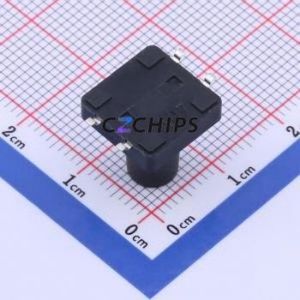 GT-TC149B-H130-L1 Tactile Switch SMD-4P,12x12mm Switch Single Pole Single Throw Round Button 1.6N Vertical Mount - Product Image 2