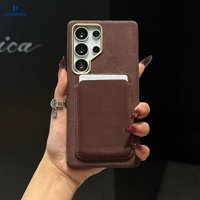 Étui de téléphone en cuir pour Galaxy S25 + Étuis portefeuille en cuir pour hommes pour Samsung S25 Ultra Étui de téléphone avec porte-cartes
