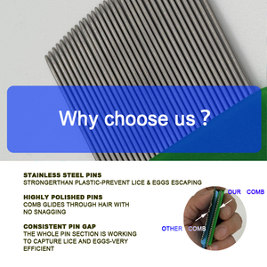 Pettine <span class=keywords><strong>per</strong></span> <span class=keywords><strong>Pidocchi</strong></span> di Alta Qualità a Prezzo Conveniente, in Acciaio Inox con Manico in Plastica, Comodo <span class=keywords><strong>per</strong></span> il Trattamento dei <span class=keywords><strong>Pidocchi</strong></span> - Product Image 5