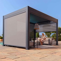 Pergolas Bioclimatiques d'Extérieur pour Jardin, Pavillon en Aluminium à Lames Orientables, Pergola