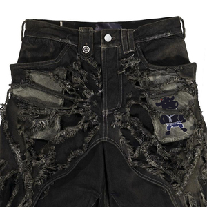 DiZNEW <span class=keywords><strong>Short</strong></span> <span class=keywords><strong>en</strong></span> jean vintage de rue personnalisé <span class=keywords><strong>Short</strong></span> <span class=keywords><strong>en</strong></span> jean ample avec logo <span class=keywords><strong>en</strong></span> relief décontracté à motifs imprimés <span class=keywords><strong>Jeans</strong></span> de créateur pour hommes - Product Image 3
