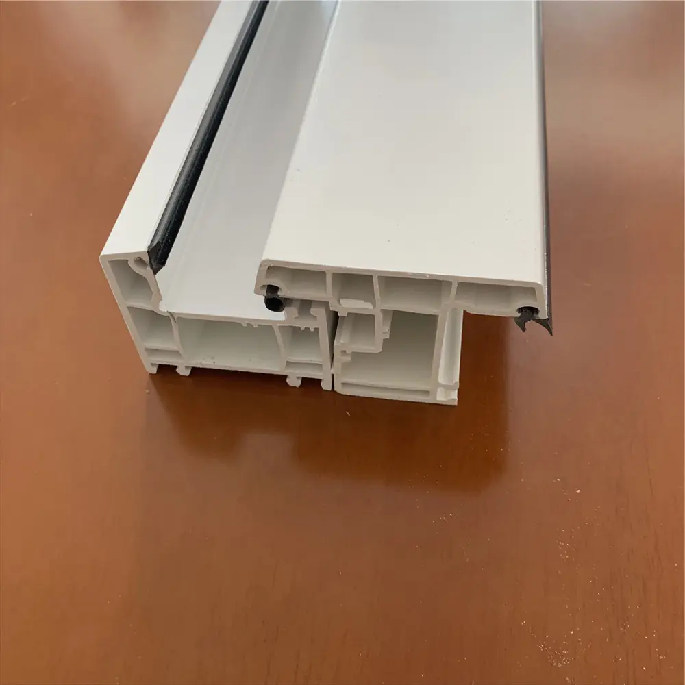 Pvc ahşap Allimnium profil beyaz Pvc profilleri sürgülü pencere tasarımı Upvc çift camlı sürgülü pencereler ve kanatlı pencere