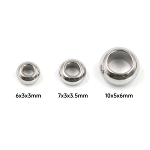 Insumos de Joyería Jialin de Acero Inoxidable, Cuentas Espaciadoras de Latón Crudo en Metal Dorado y Plateado, Forma Redonda/Pera/Acanalada Dentada Grande - Product Image 5