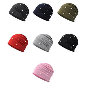 European American K Pearl Chapeau d'hiver coupe-vent <span class=keywords><strong>super</strong></span> doux pour femme avec boule d'acier Accessoire de saison d'automne - Product Image 2