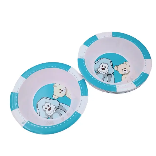 100% Melamine Bpa Gratis Baby Kom En Plaat