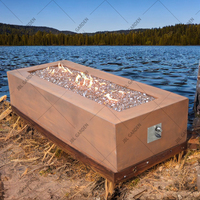 Brasero d'extérieur autoportant en acier Corten, durable, pour la cuisson