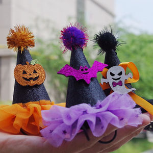 Pet Halloween Dog zucca pipistrello fantasma cappelli eco-friendly tessuto Non tessuto modello solido - Product Image 1