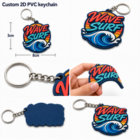 Fabricants de porte-clés personnalisés en PVC avec motif, mini porte-clés en PVC avec design brodé élégant pour les promotions d'entreprise