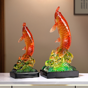 פסל דקורטיבי תלת מימדי של דג קוי עשוי שרף לקישוט הבית והגינה - Product Image 5