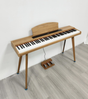 Digitalpiano mit 88 Tasten, Multifunktionales Digitalpiano mit 80 Demo-Songs, Wandmontage-Design, Multi-Plug-Unterstützung Y-880