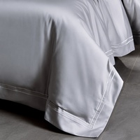 Parure de lit de haute qualité 600TC brodée à deux fils, blanche, 100% coton égyptien, pour hôtel