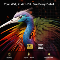Projecteur de film portable 4K HD pour l'extérieur avec TV Linux pour son stéréo HIFI, luminosité de 9000 lumens pour les soirées en plein air, mise au point automatique