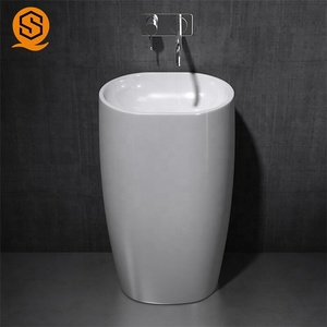 Mars Expo lavabo autoportant, <span class=keywords><strong>pierre</strong></span> artificielle lavabo sur colonne - Product Image 1