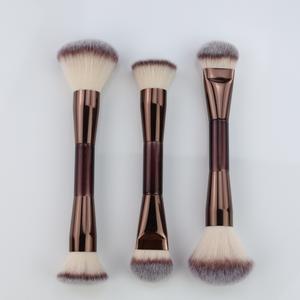 Pinceaux de maquillage pour le visage à double extrémité vegan pour fond de teint liquide, anticernes, blush, personnalisation du logo, pinceau doux pour poudre, pinceau de maquillage - Product Image 1