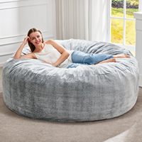 Fauteuil Poire à Prix de Gros avec Housse Amovible, Rembourrage en Mousse à Mémoire Ultra Douce, Canapé Paresseux, Fauteuil de Sol pour Salon
