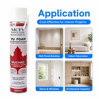 Mousse PU Maple Leaf A53 300ml à prise rapide et haute expansion pour l'isolation thermique, collage de panneaux muraux, décoration intérieure et menuiserie